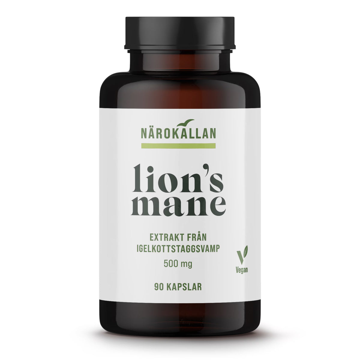 Närokällan – Lion’s Mane grybo ekstraktas 500 mg, 90 kapsulių