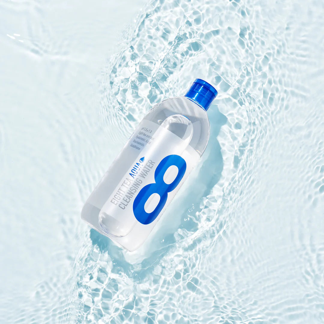 Korėjietiškas micelinis vanduo BOM Eight Tea Aqua Cleansing Water makiažui ir veido odai valyti