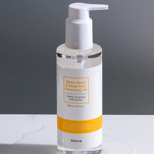 BibimCos Black Head & Deep Pore Cleansing Oil valomasis aliejus, 200ml