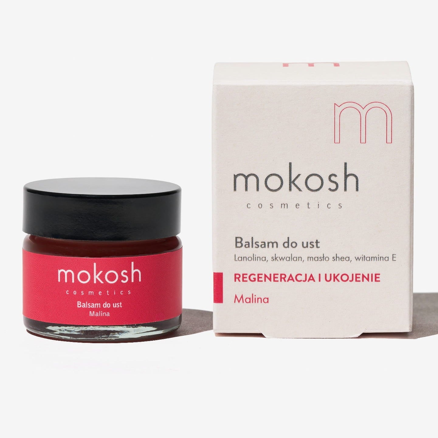 Lūpų balzamo „Raspberry“ tekstūra – minkštas, natūralus balzamas su taukmedžio sviestu ir vitaminu E