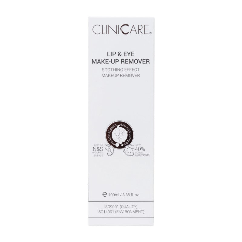 CLINICCARE LIP & EYE MAKE-UP REMOVER, makiažo valiklis 100 ml