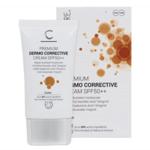 Cliniccare Premium Dermo Corrective Cream SPF50 Darker koreguojantis veido kremas