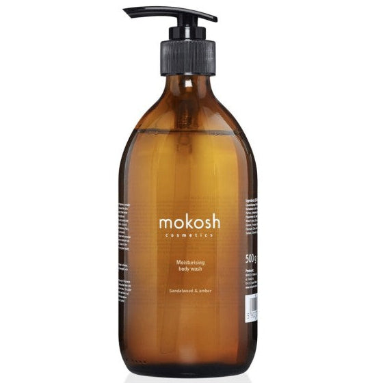 MOKOSH – Drėkinamasis kūno prausiklis „Sandalwood & Amber“, 500 g