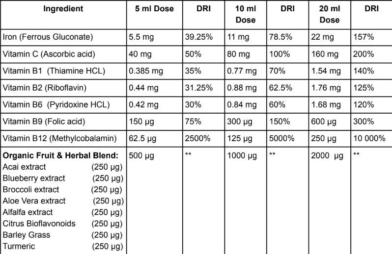 Geležies ir B grupės vitaminų papildas energijai ir kraujui iš Švedijos