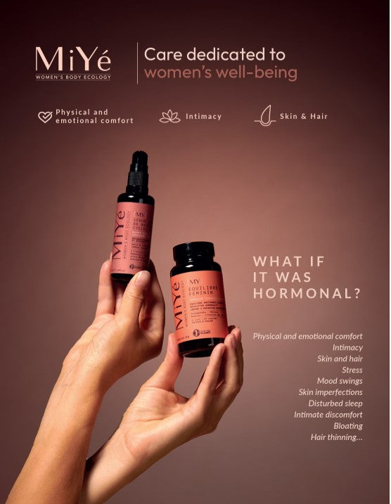 MiYé hormonų balanso maisto papildai ir priežiūros priemonės moterims iš Prancūzijos