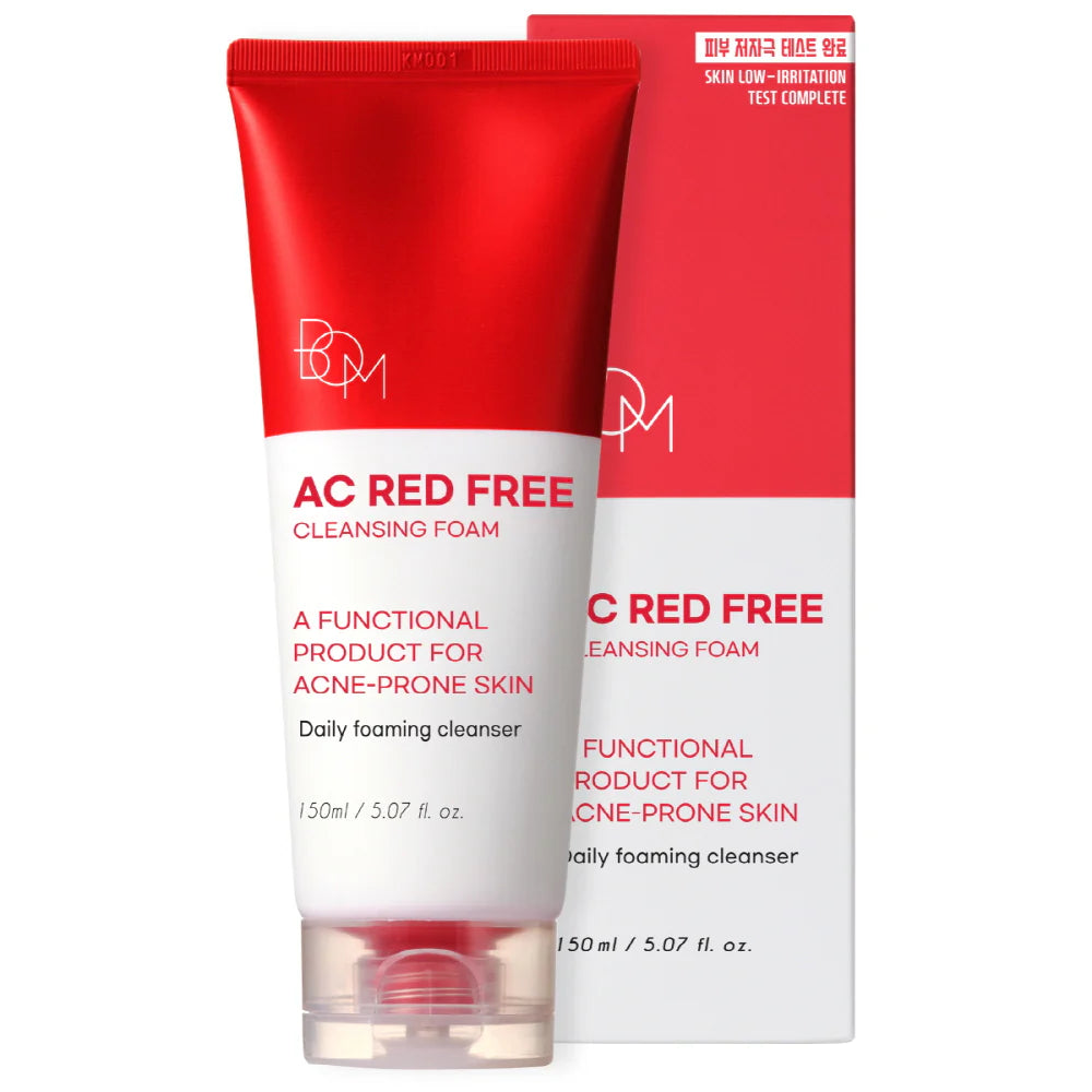     BOM AC Red Free Cleansing Foam prausiklis riebiai ir į spuogus linkusiai odai