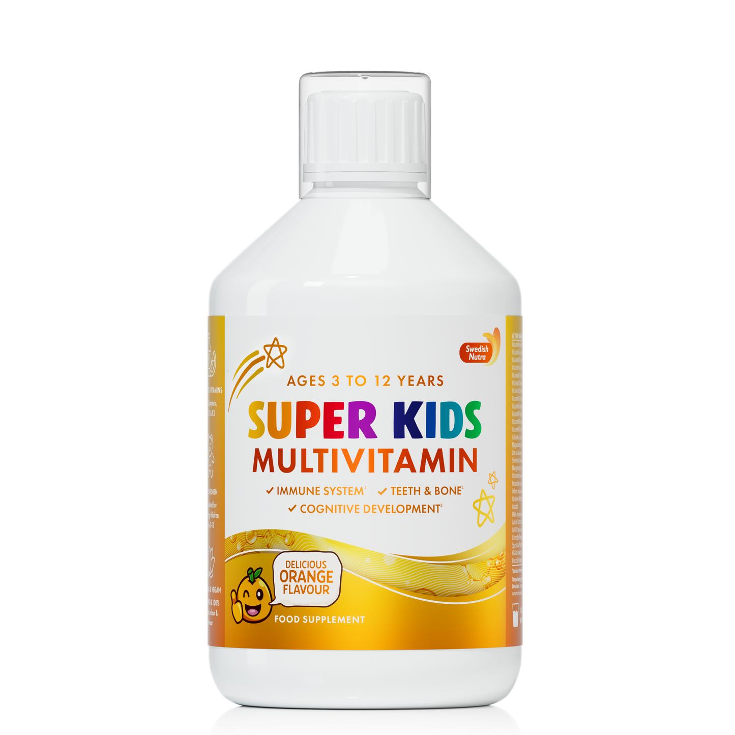 Swedish Nutra Super Kids Multivitamin – 500 ml skysti vitaminai vaikams