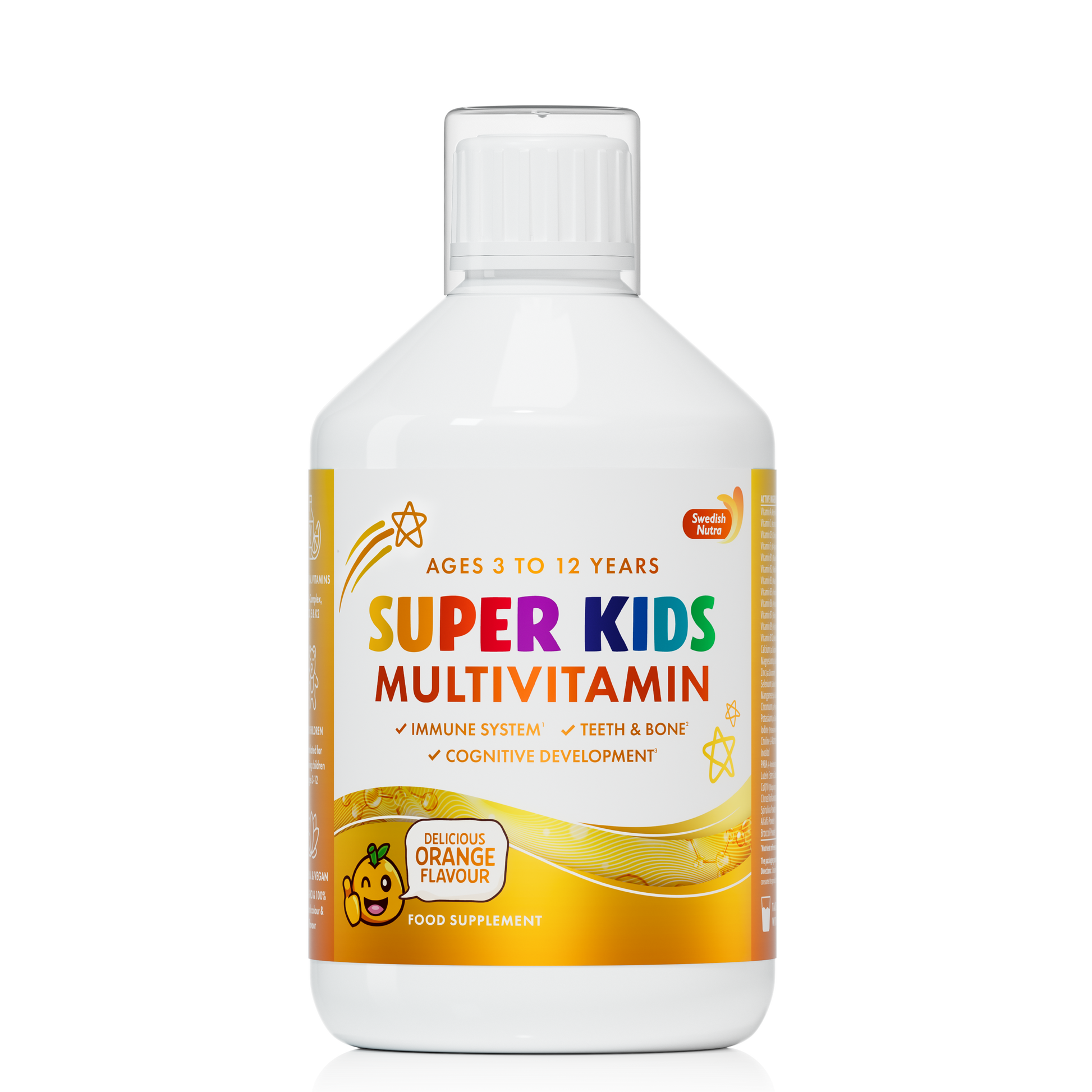 Swedish Nutra Super Kids Multivitamin – 500 ml skysti vitaminai vaikams