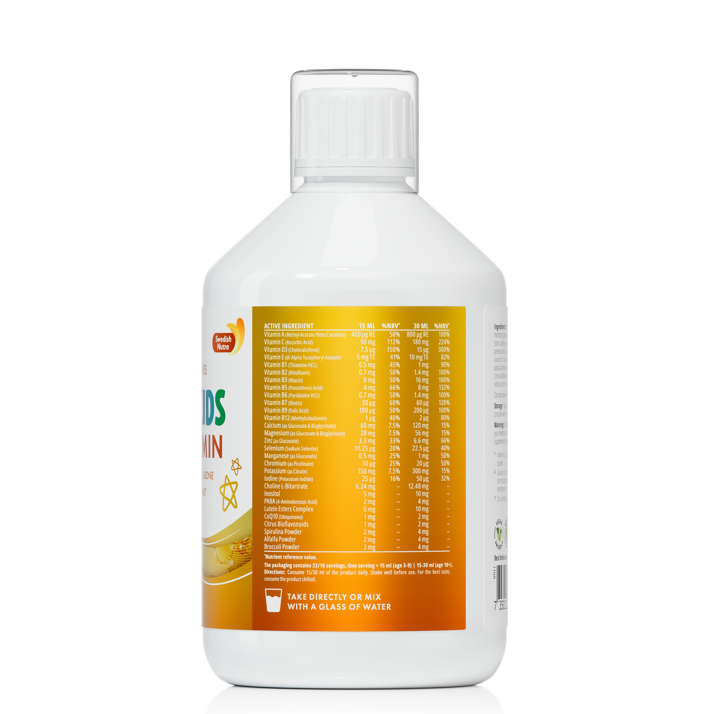 Vaikiški multivitaminai su vitaminu C, D3, liuteinu ir super greens mišiniu