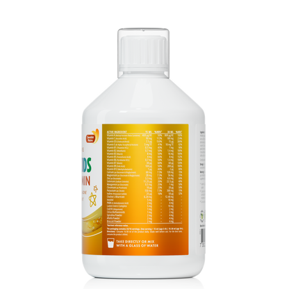 Vaikiški multivitaminai su vitaminu C, D3, liuteinu ir super greens mišiniu
