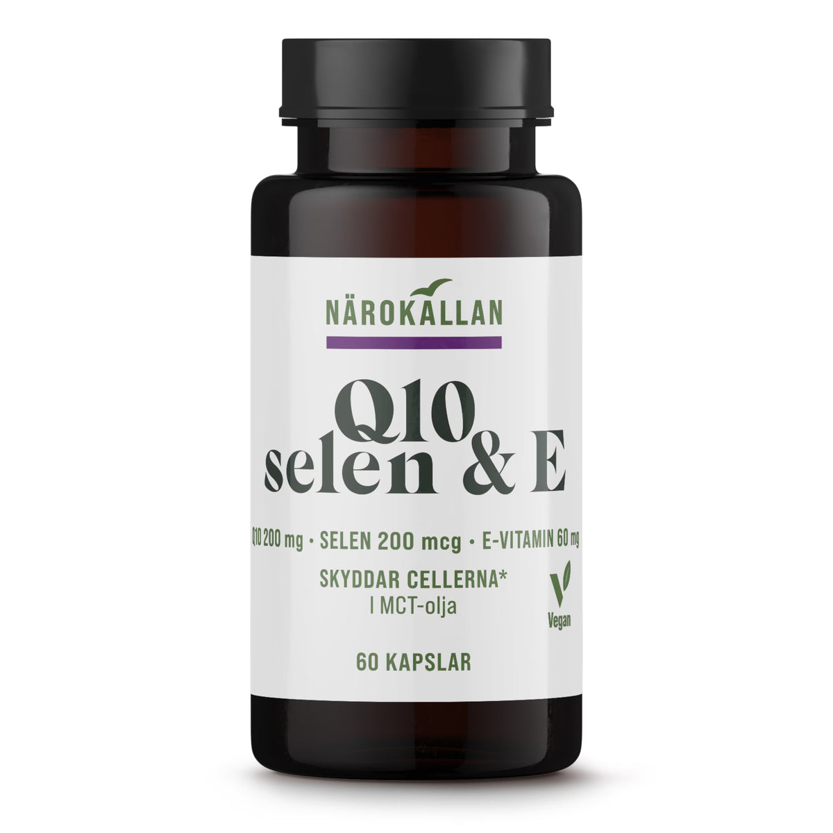 Närokällan – kofermentas Q10 200 mg, selenas ir vitaminas E, 60 kapsulių