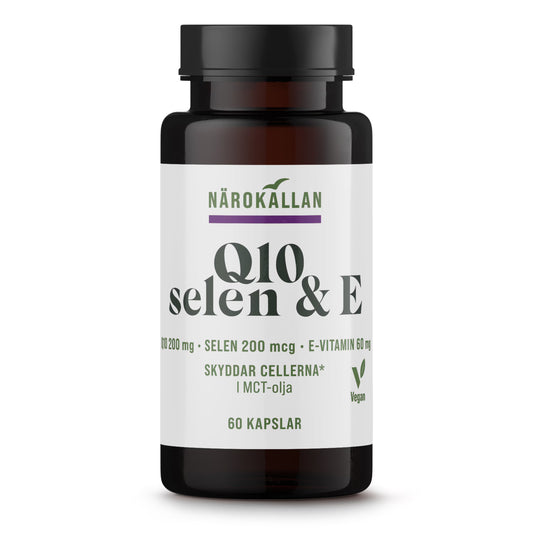 Närokällan – kofermentas Q10 200 mg, selenas ir vitaminas E, 60 kapsulių