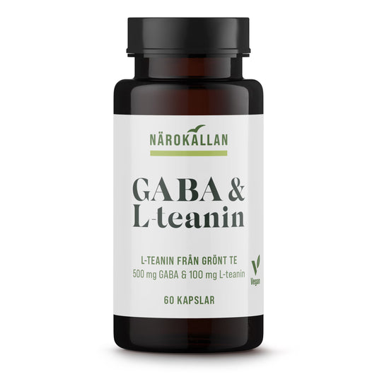 Närokällan – GABA 500 mg ir L-teaninas 100 mg, 60 kapsulių