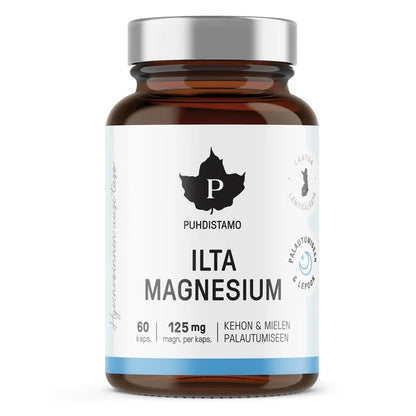 Puhdistamo Ilta Magnesium magnis vakarui, 60 kapsulių