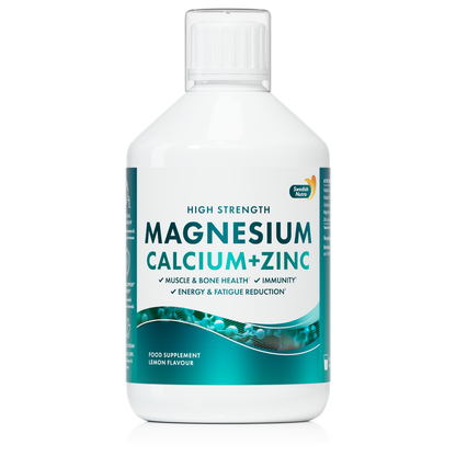 Swedish Nutra Magnesium Calcium Zinc - skystas magnio, kalcio ir cinko kompleksas su vitaminu C ir D3, 500 ml