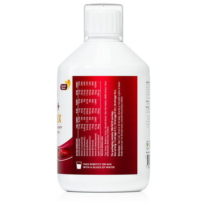    Skystas geležies papildas visai šeimai nuo 3 metų Swedish Nutra Iron B Complex 500 ml