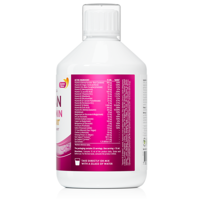 Skysti multivitaminai moterims su biotinu, hialurono rūgštimi, siliciu ir vitaminais - Swedish Nutra Woman Multivitamin