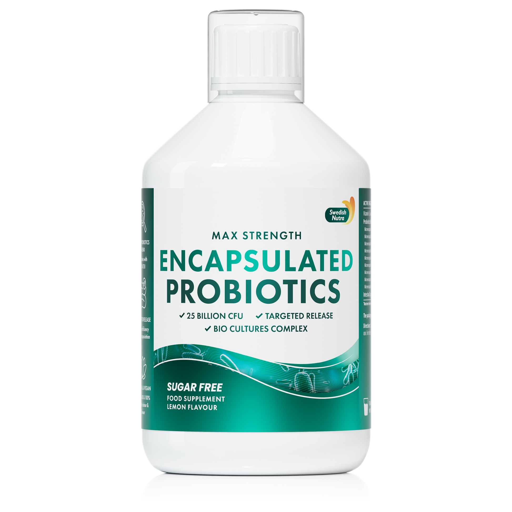 Swedish Nutra Encapsulated Probiotics Max su 25 mlrd gerųjų bakterijų 500 ml