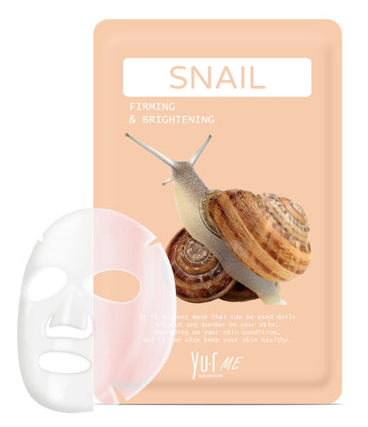 YU.R Me Snail lakštinė veido kaukė su sraigių mucinu, 1 vnt. (25 g)