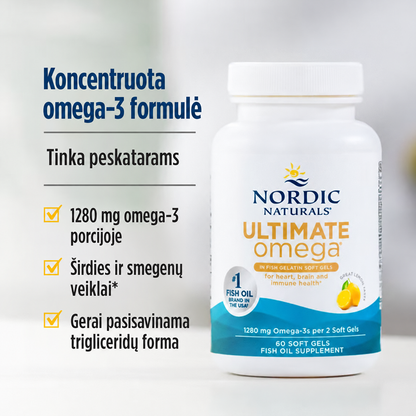 Nordic Naturals Ultimate Omega – 1280 mg omega-3 porcijoje