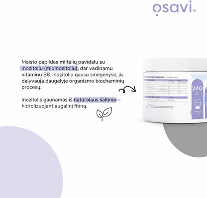 Osavi mioinozitolis – informacija apie inozitolį ir augalinę jo kilmę