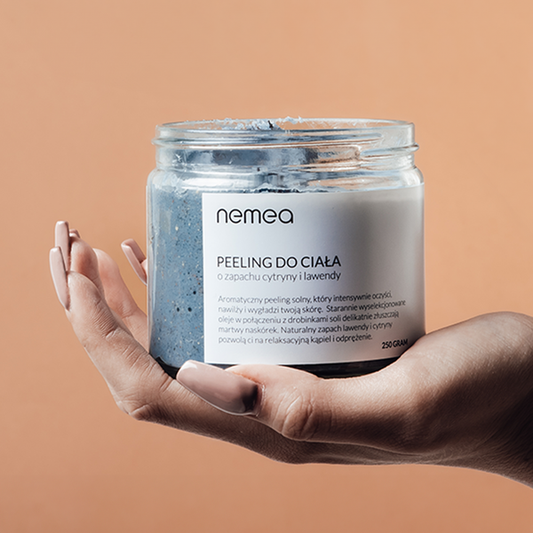 NEMEA Negyvosios Jūros druskos šveičiamasis kūno šveitiklis su citrina ir levandomis 250g