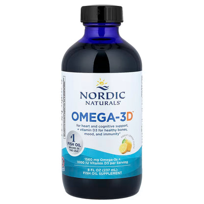 Nordic Naturals Omega-3D su vitaminu D3, 237 ml – pakuotė