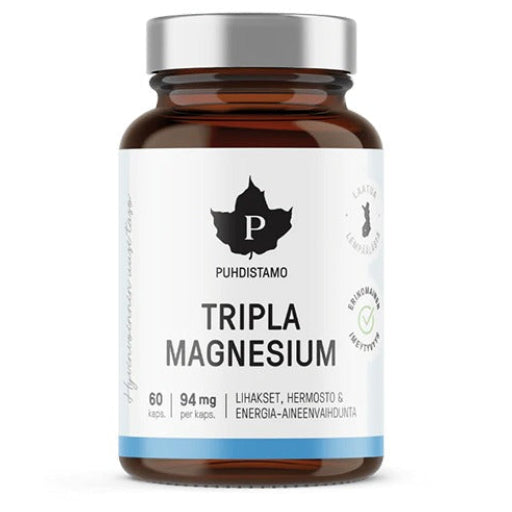 Puhdistamo Tripla Magnesium magnis, 60 kapsulių