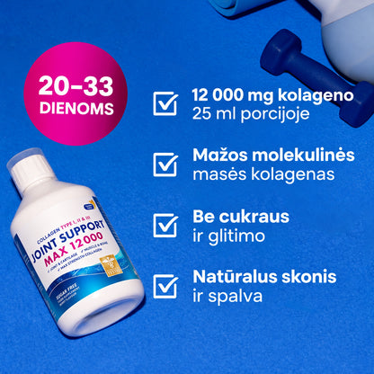 Joint Support Max – 12 000 mg kolageno 25 ml porcijoje, pakuotė 20–33 dienoms