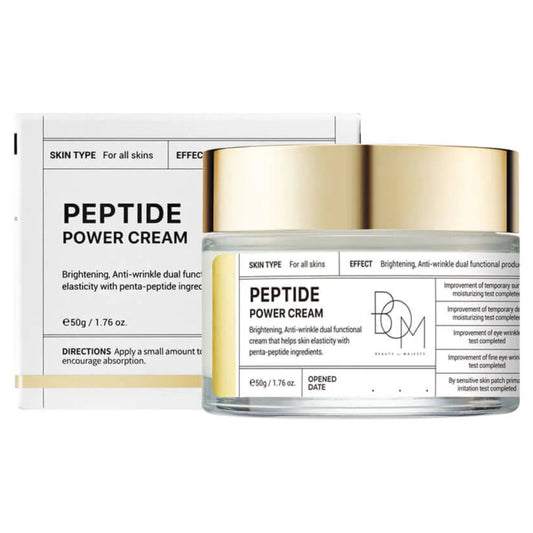 BOM Peptide Power Cream veido kremas su peptidais auksu ir hialurono rūgštimi 50 g