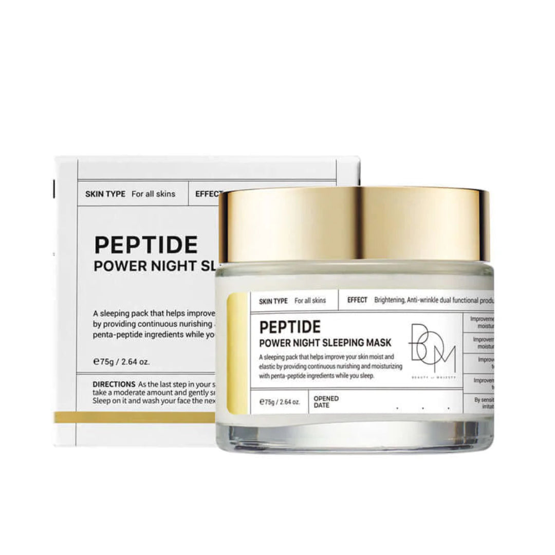 BOM Peptide Power Night Sleeping Mask drėkinanti naktinė kaukė veidui 75 g
