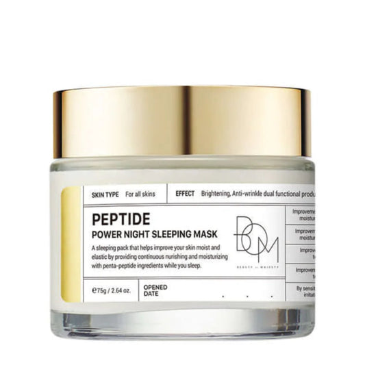 BOM Peptide Power Night Sleeping Mask naktinė veido kaukė su peptidais ir auksu 75 g

