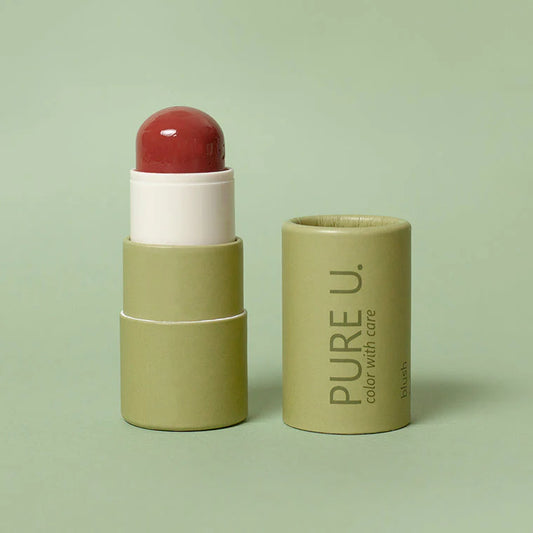PURE U. Blush Balm kreminiai skaistalai jautriai odai – veganiški, natūralūs, be kvapiklių, tinka visų tipų odai