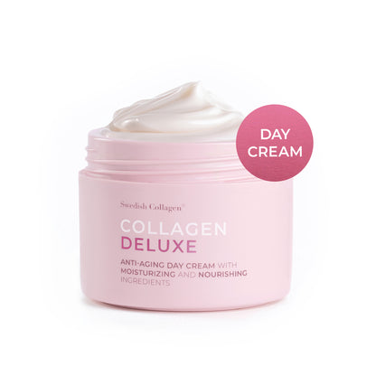 Deluxe Retinol Day Cream buteliukas 50 ml – anti-age dieninis kremas su kolageno peptidais ir retinoliu.