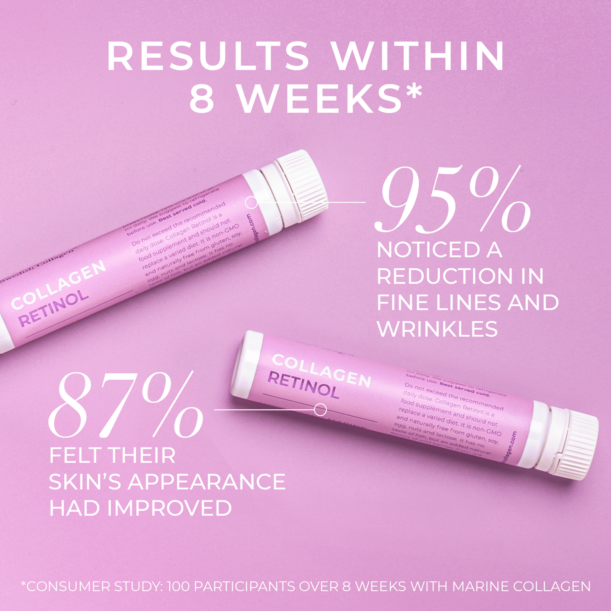 Vienkartinis kolageno shot’as – 25 ml, be cukraus.