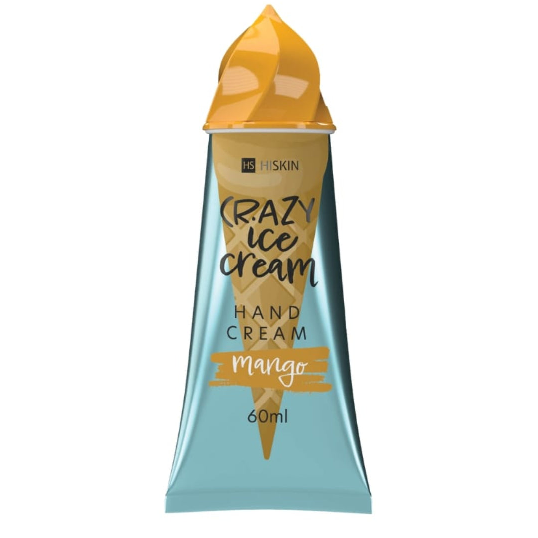 HISKIN Crazy Ice Cream Mango drėkinamasis rankų kremas 60 ml