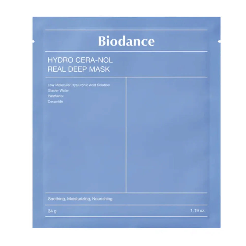     BIODANCE Hydro Cera-nol Real Deep Mask hidrogelinė lakštinė veido kaukė su keramidu