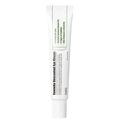 PURITO Centella Unscented Eye Cream – bekvapis paakių kremas su centele ir peptidais, 30 ml
