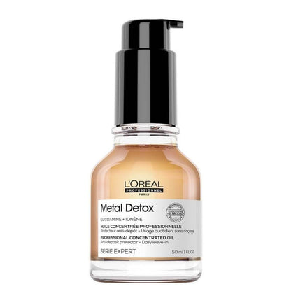 L'Oréal Professionnel Metal Detox aliejus plaukams – apsauga nuo spalvos blukimo ir lūžinėjimo