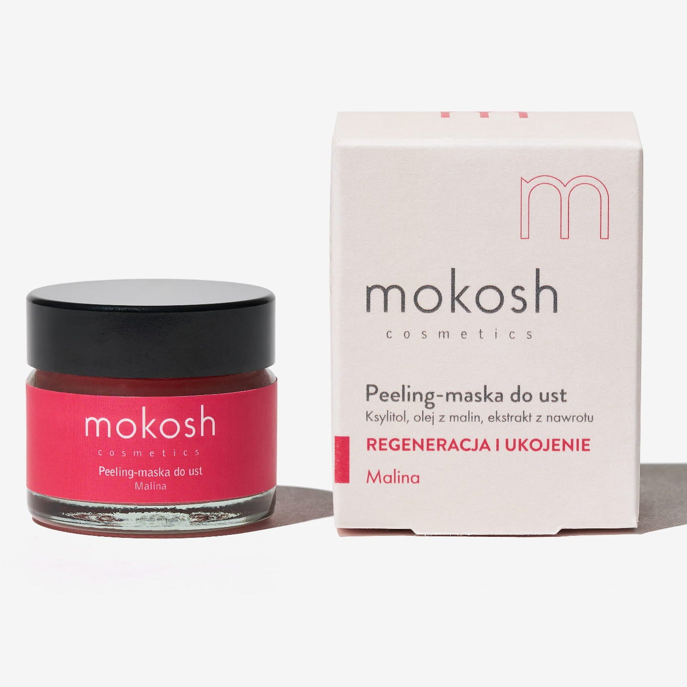 Lūpų šveitiklio „Raspberry“ tekstūra – su ksilitolio dalelėmis ir maitinamaisiais aliejais