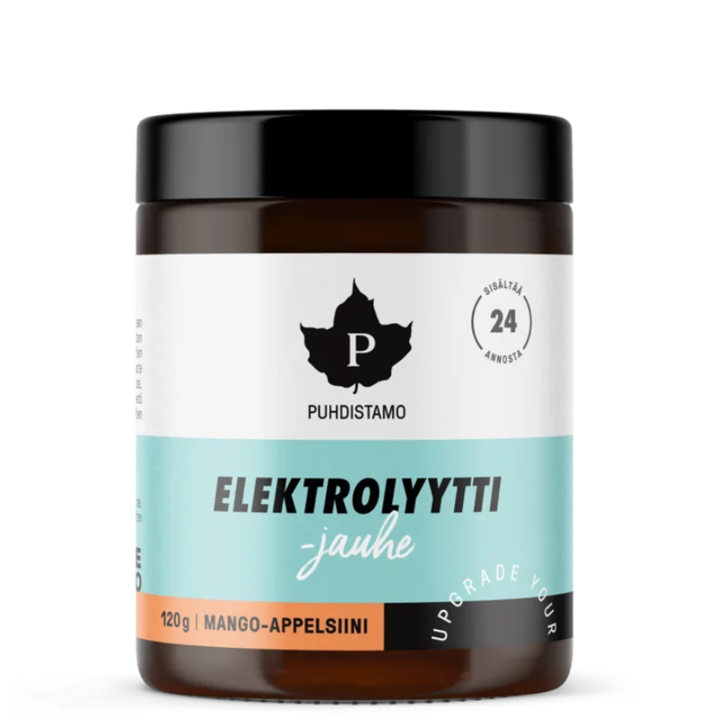 Puhdistamo elektrolitų milteliai mango-apelsinų skonio, 120 g