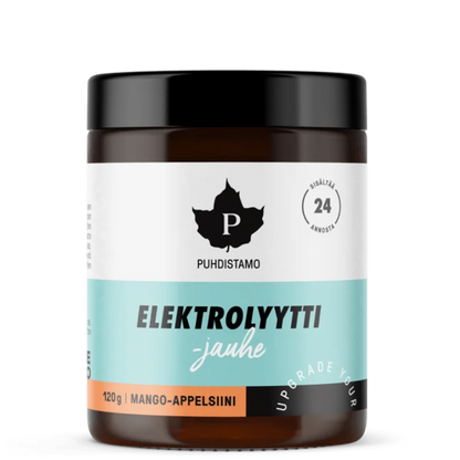 Puhdistamo elektrolitų milteliai mango-apelsinų skonio, 120 g