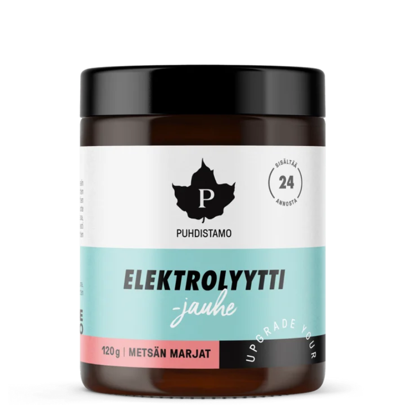Puhdistamo elektrolitų milteliai miško uogų skonio, 120 g