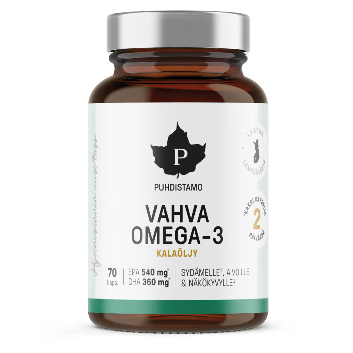 Puhdistamo Strong Omega-3 žuvų taukai, 70 kapsulių