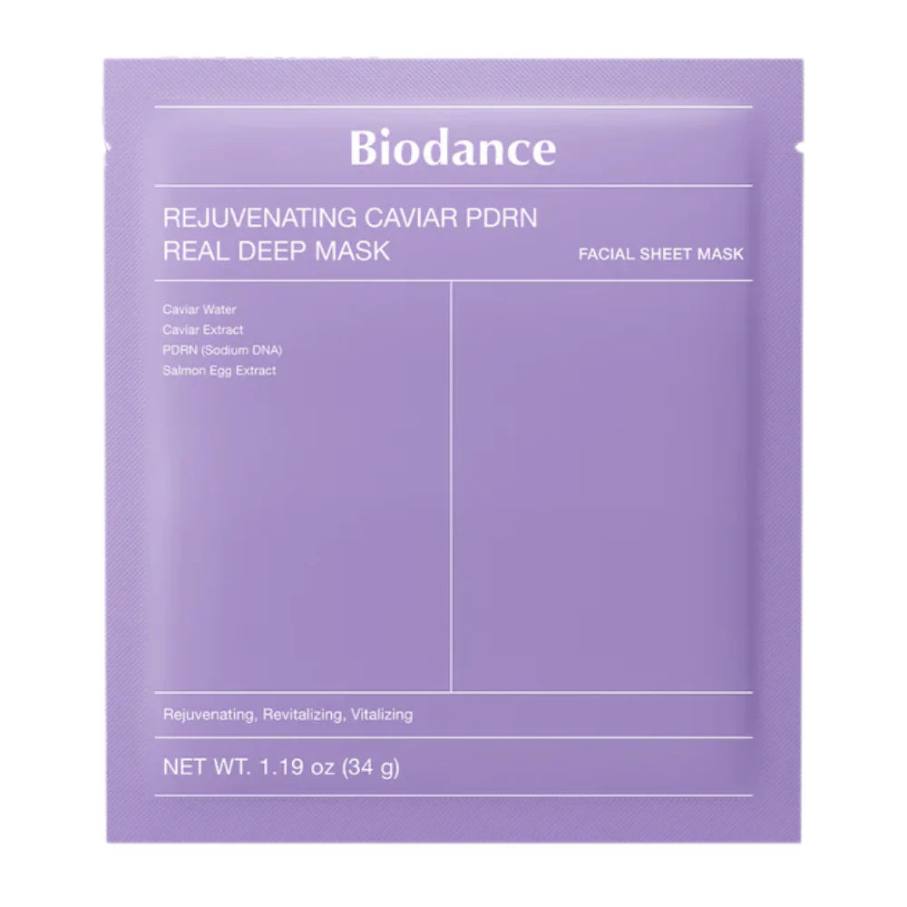     BIODANCE Rejuvenating Caviar PDRN Real Deep Mask hidrogelinė lakštinė veido kaukė su PDRN