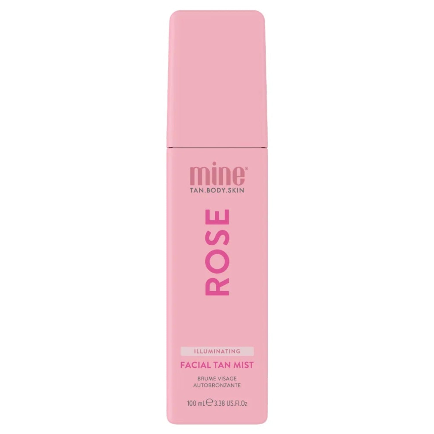     MineTan Rose Water savaiminio įdegio veido purškiklis su rožių vandeniu