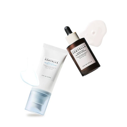 SKIN1004 veido priežiūros rinkinys su SPF serumu ir drėkinančia ampule 2 x 50 ml
