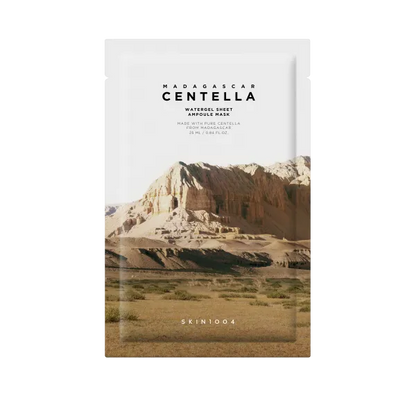 SKIN1004 Madagascar Centella Watergel Sheet Ampoule Mask – drėkinamoji lakštinė veido kaukė su azijinės centelės ekstraktu, 25 ml
