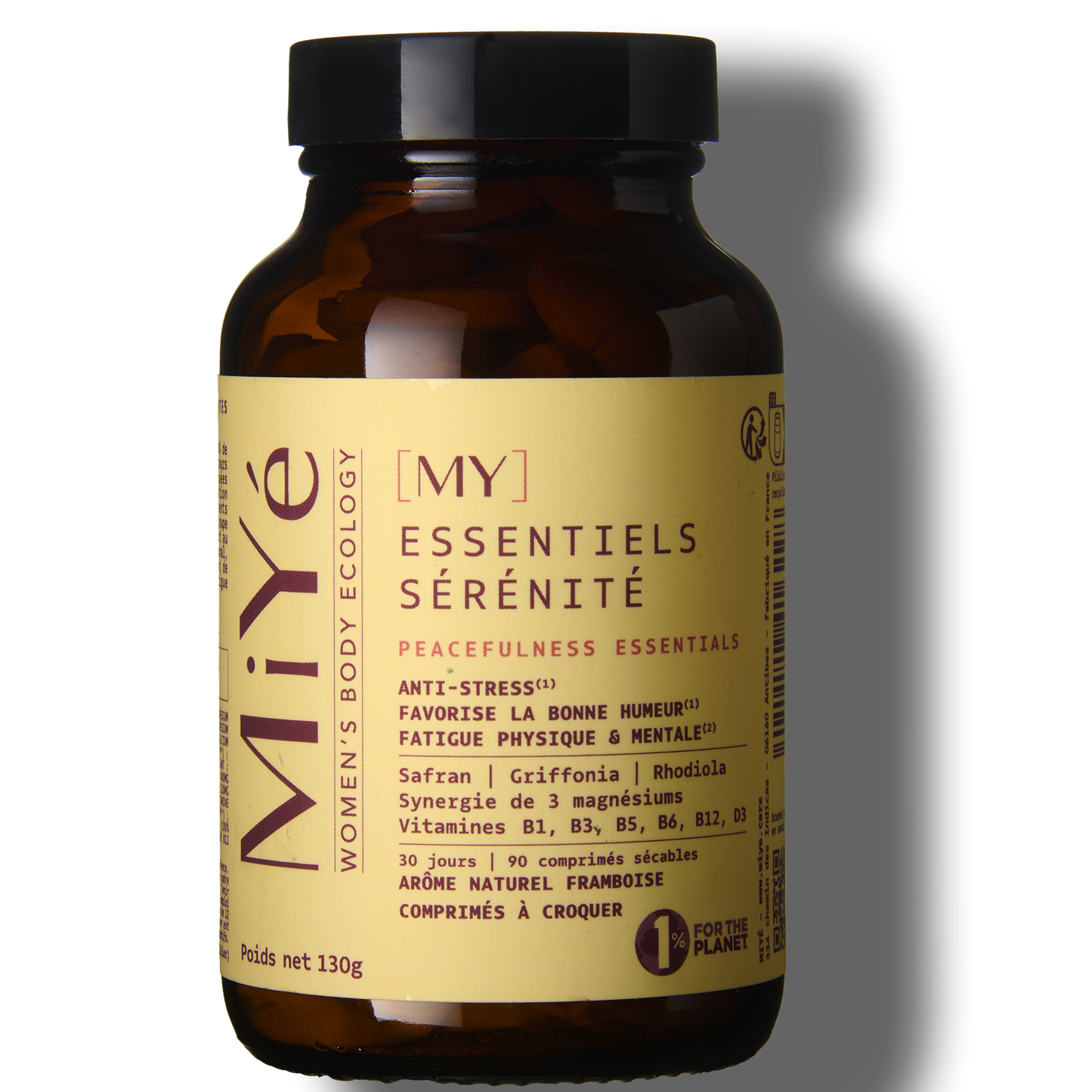 MiYé Serenity Essentials kramtomos tabletės su magniu ir šafranu