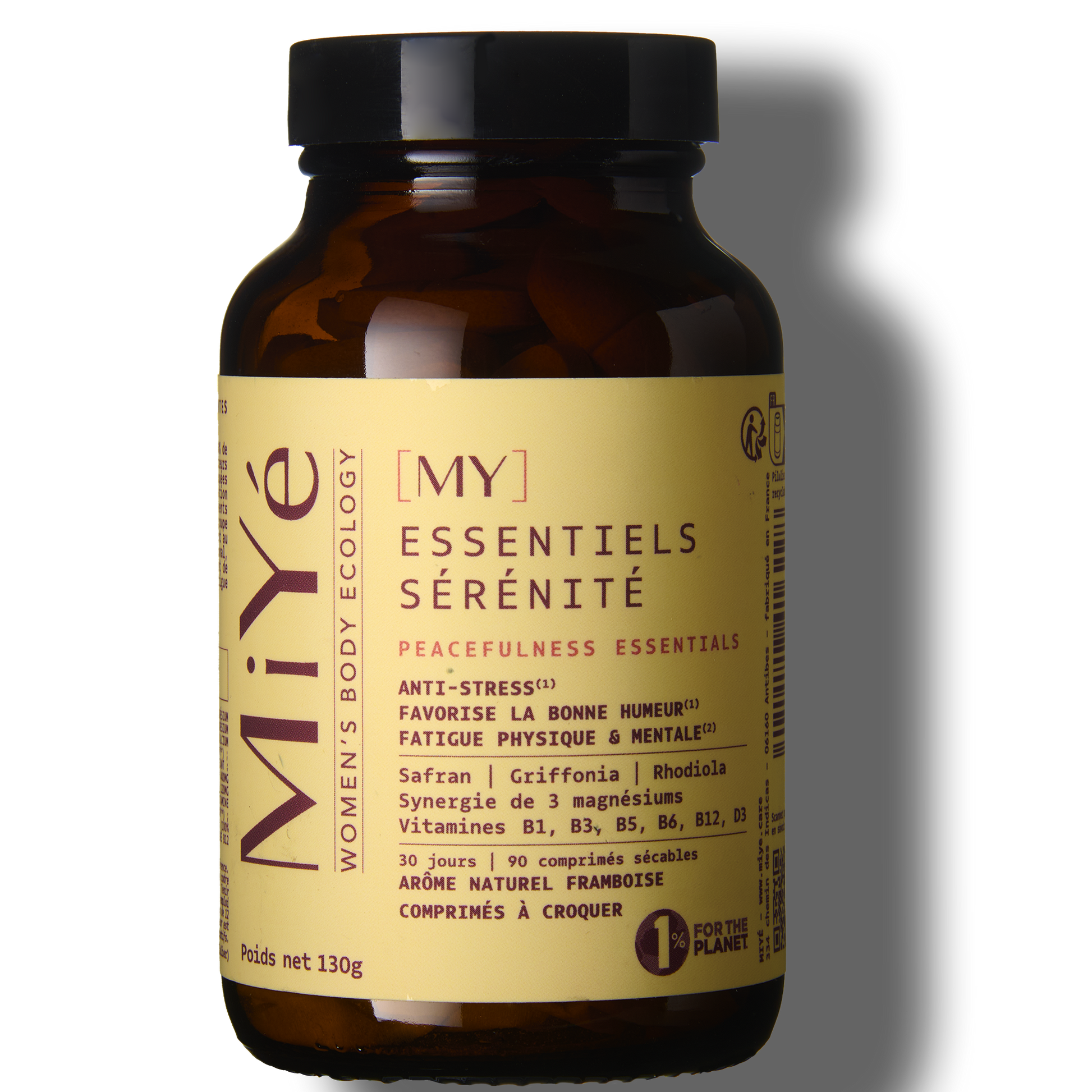 MiYé Serenity Essentials kramtomos tabletės su magniu ir šafranu